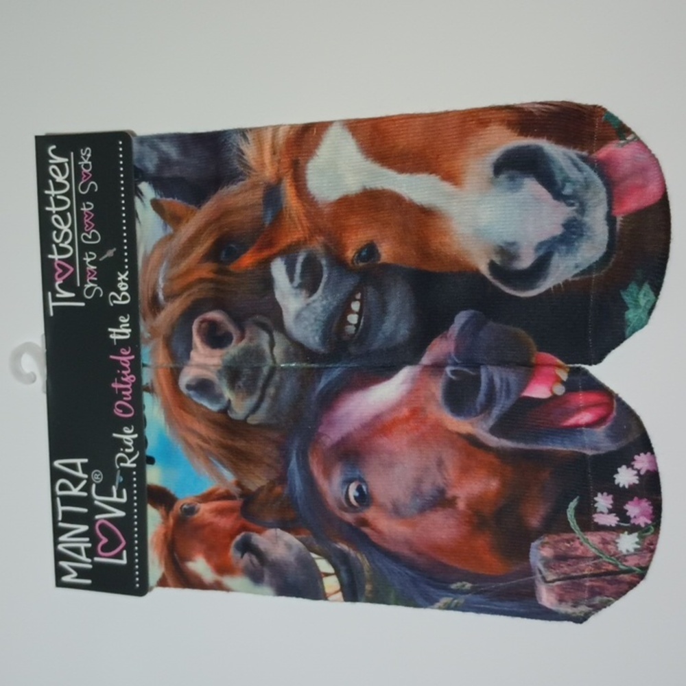 2/$15 Wild Horses Short Boot Socks by MantraLove